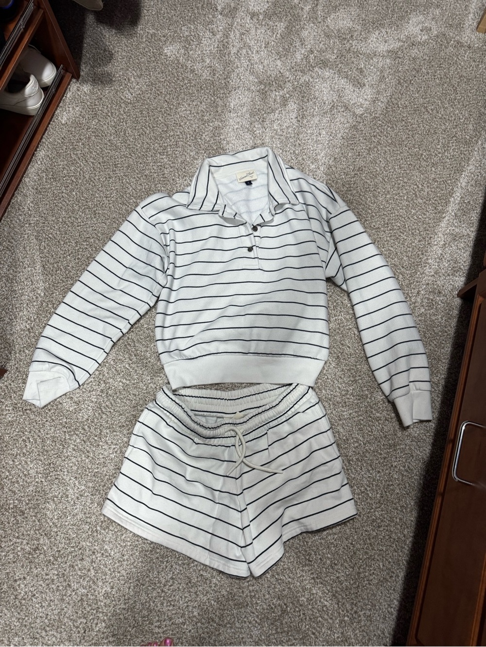 Universal Thread Striped Two-Piece Lounge Set